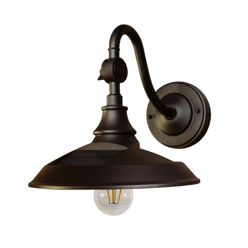 CLASSY CAPS Dark Bronze SolarBattery Operated Outdoor Barn Light Sconce SBL738