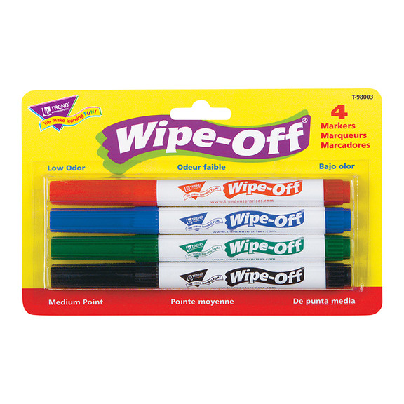 Trend Enterprises T 98003 Wipe Off Marker 4 Standa...