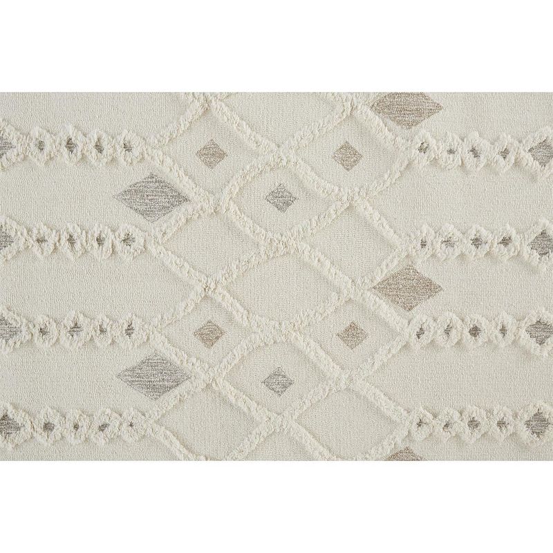 Weave and Wander Elika Moroccan Ornamental Diamonds Wool Rug