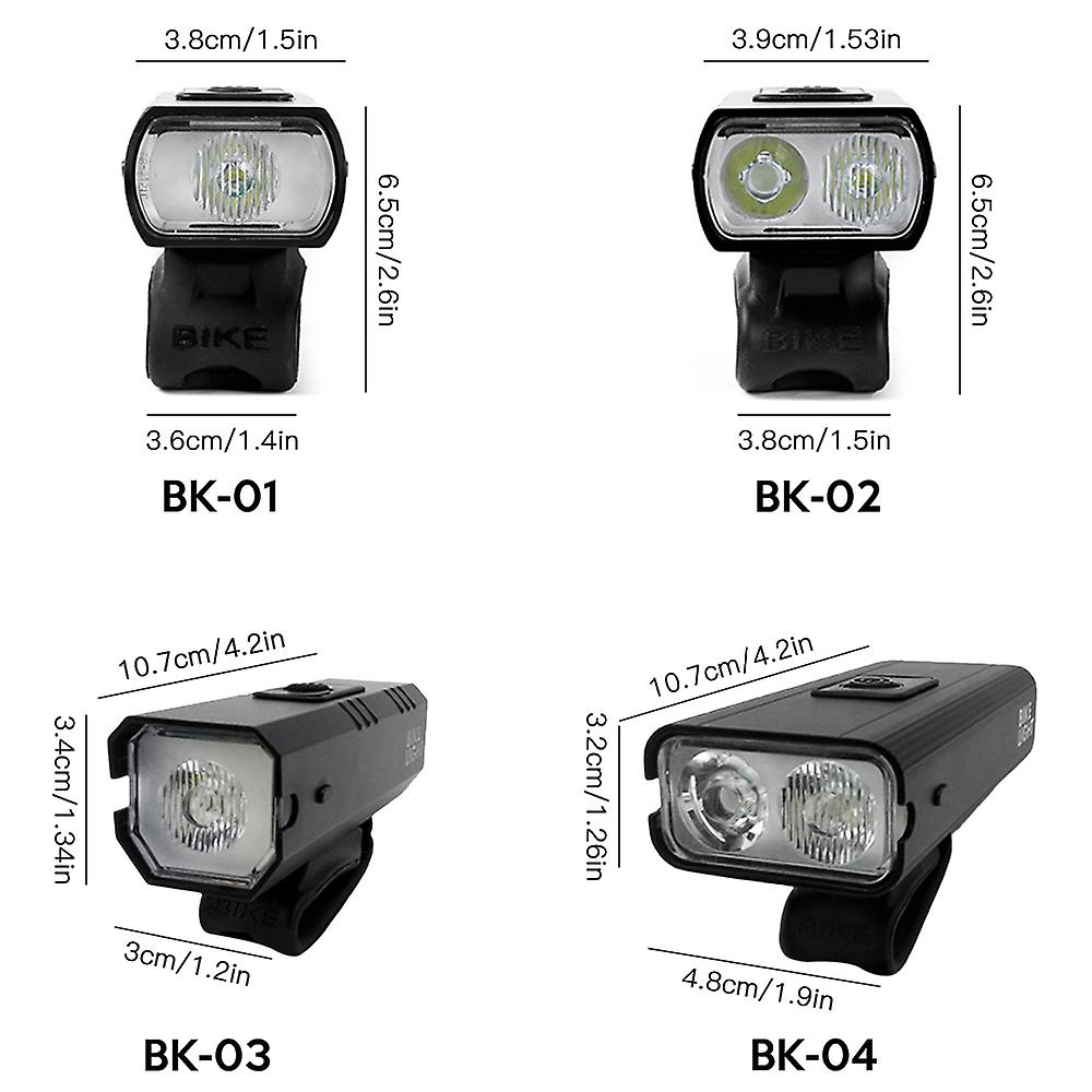 Led Bicycle Light Usb Rechargeable Power Display Mountain Road Bike Front Lamp Usb Rechargeable Waterproof Cycling Headlight Cycling Equipment Orange