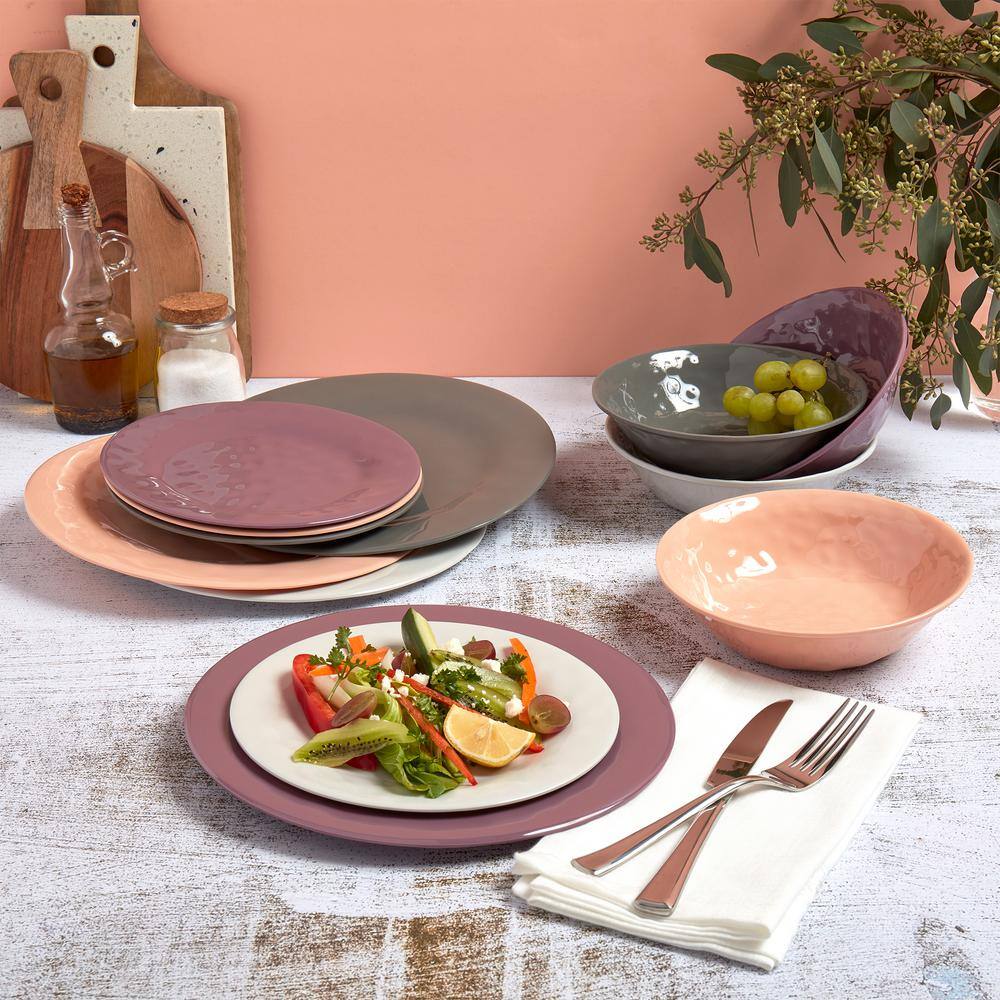 Tabletops Gallery Hawaiian Sunset 12-Piece Melamine Assorted Dinnerware Set (Service for 4) TTU-Q9244-EC