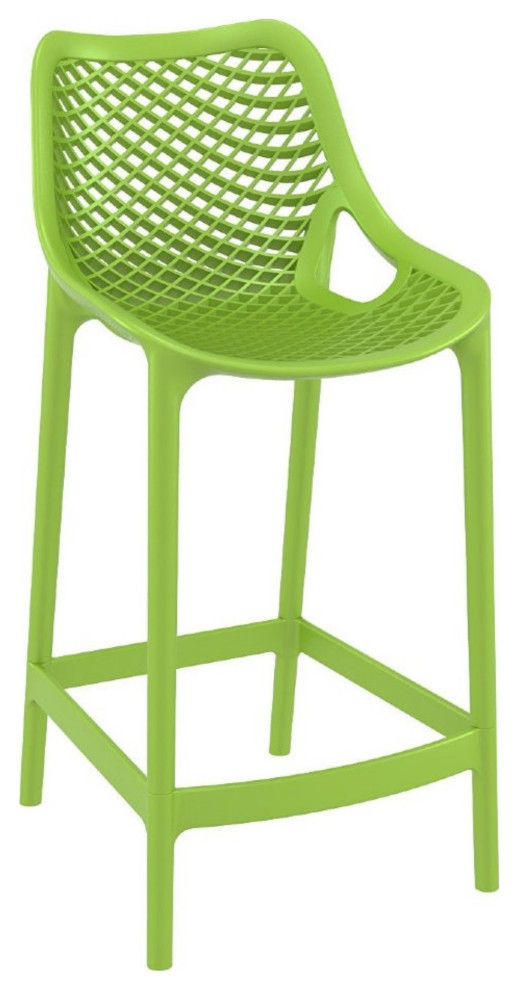 Air Counter Stool Tropical Green Set of 2   Contemporary   Outdoor Bar Stools And Counter Stools   by Virventures  Houzz