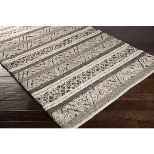 Nico Wool Charcoal Rug in Various Sizes