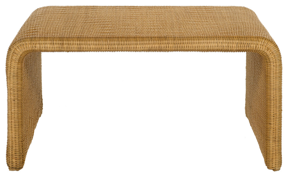 Juanita Square Rattan Coffee Table Natural   Modern   Coffee Tables   by Modon  Houzz