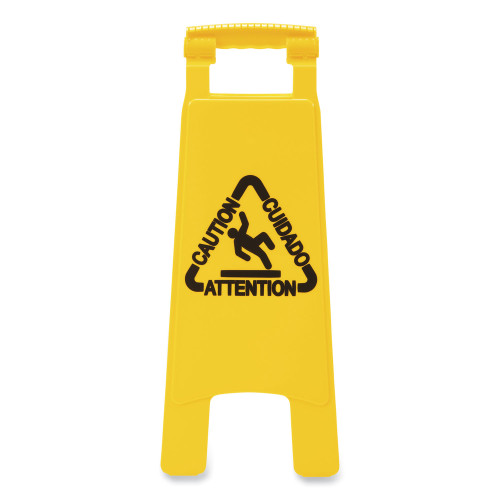 Boardwalk Site Safety Wet Floor Sign， 2-Sided， 10 x 2 x 26， Yellow (26FLOORSIGN)