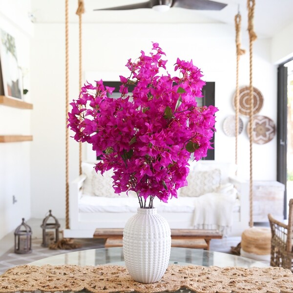 40 Artificial Purple Bougainvillea Arrangement with Vase