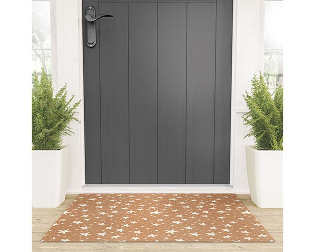 Avenie Stars In Neutral Welcome Mat society6