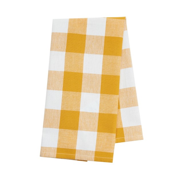 C amp f Home Franklin Ochre Gingham Check Kitchen Towel