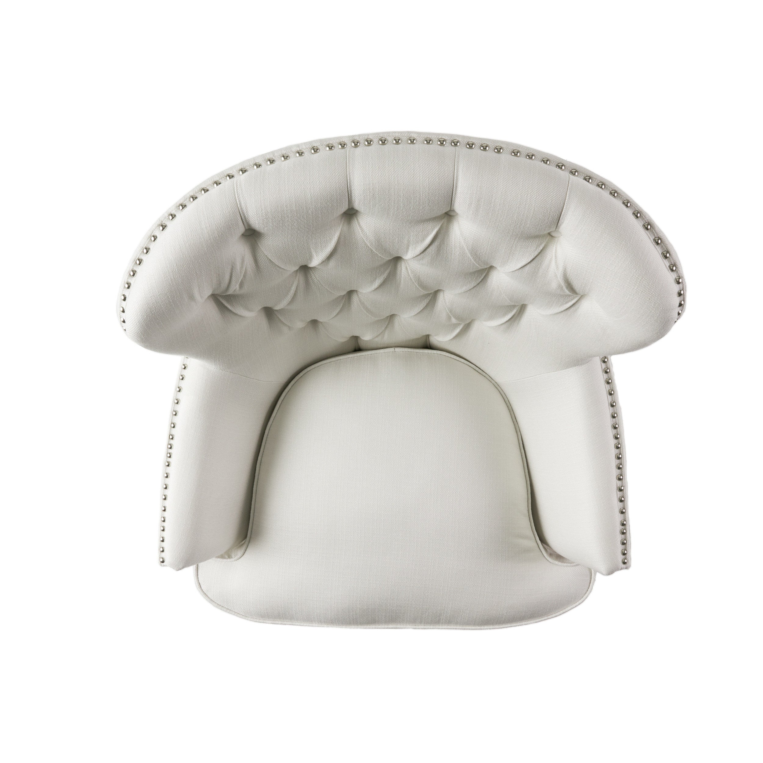 Alfred Button Tufted Fabric Club Chair