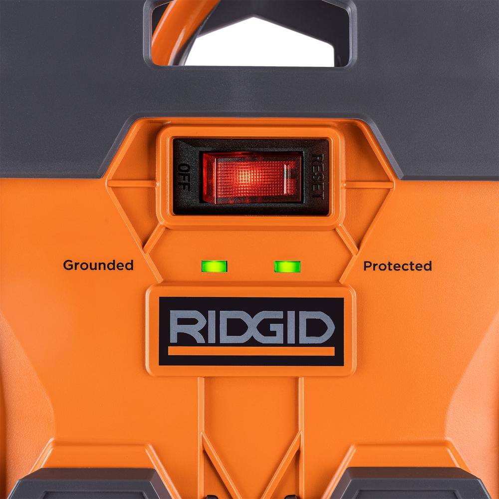 RIDGID 10 ft. Cord 10-Outlet 2 USB-A 4200J Surge Protector RG1010U