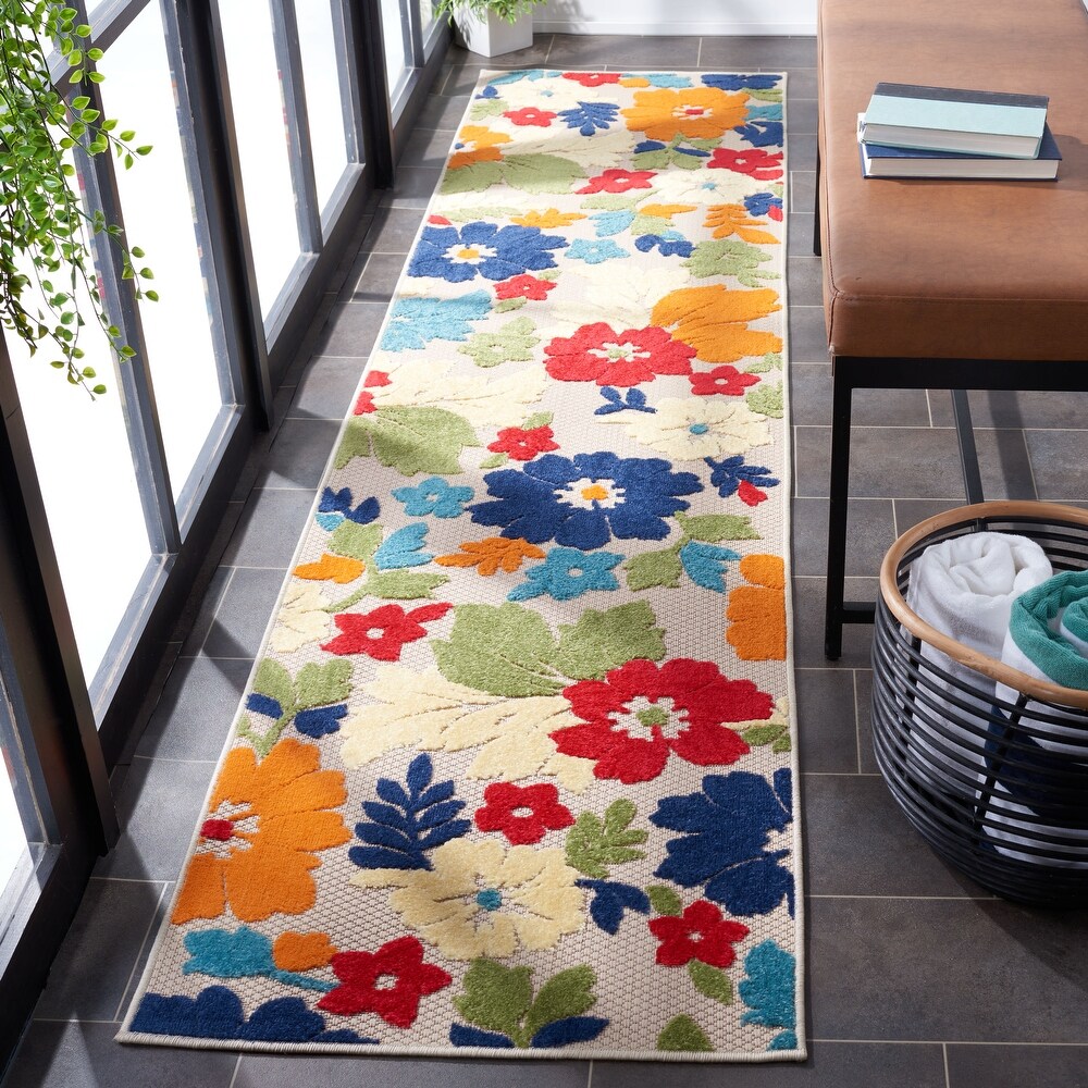SAFAVIEH Cabana Avia Indoor/ Outdoor Waterproof Patio Floral Rug
