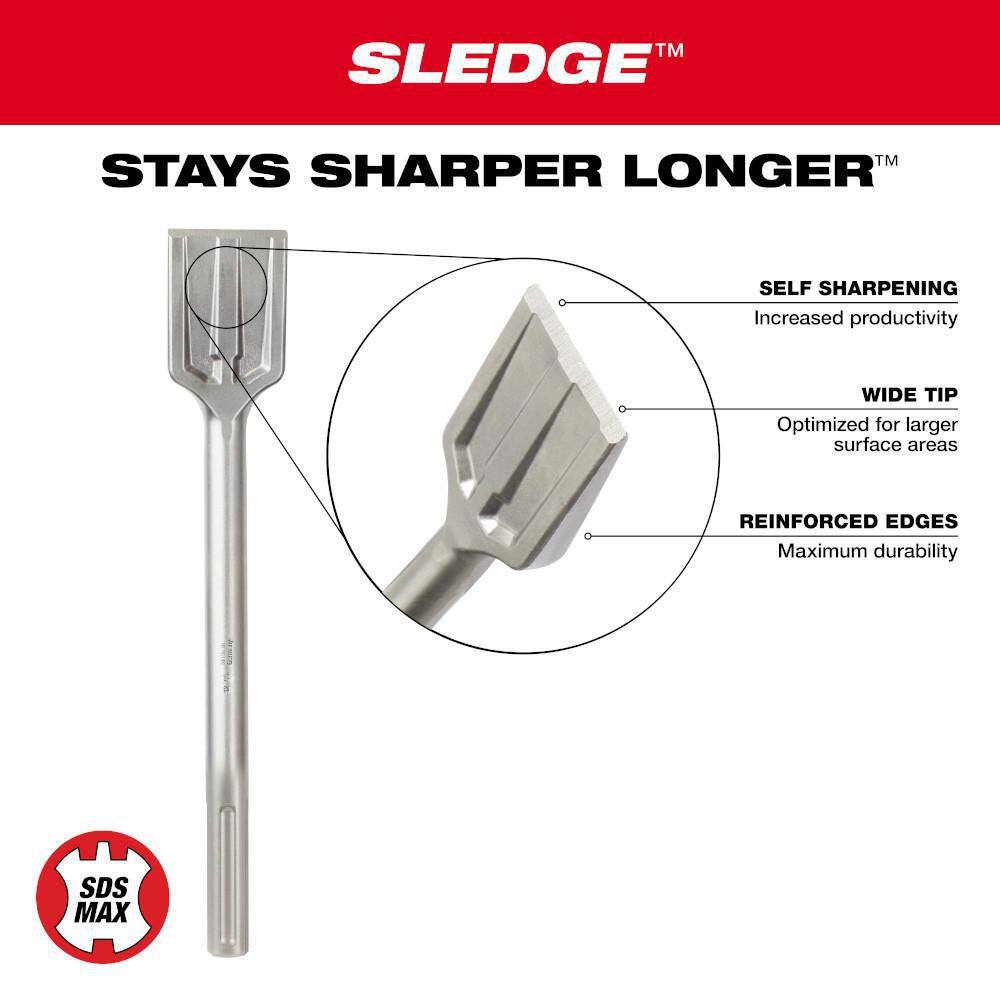 MW 2 in. x 12 in. SLEDGE SDS-MAX Scraping Chisel 48-62-4089