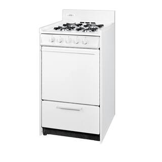 Summit Appliance 20 in. 2.46 cu. ft. LP Gas Range in White Battery Powered WLM110P