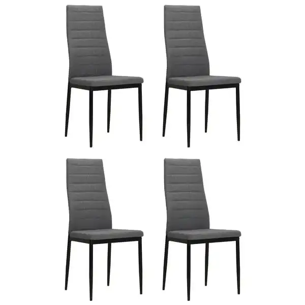 Dining Chairs 4 pcs Light Gray Fabric