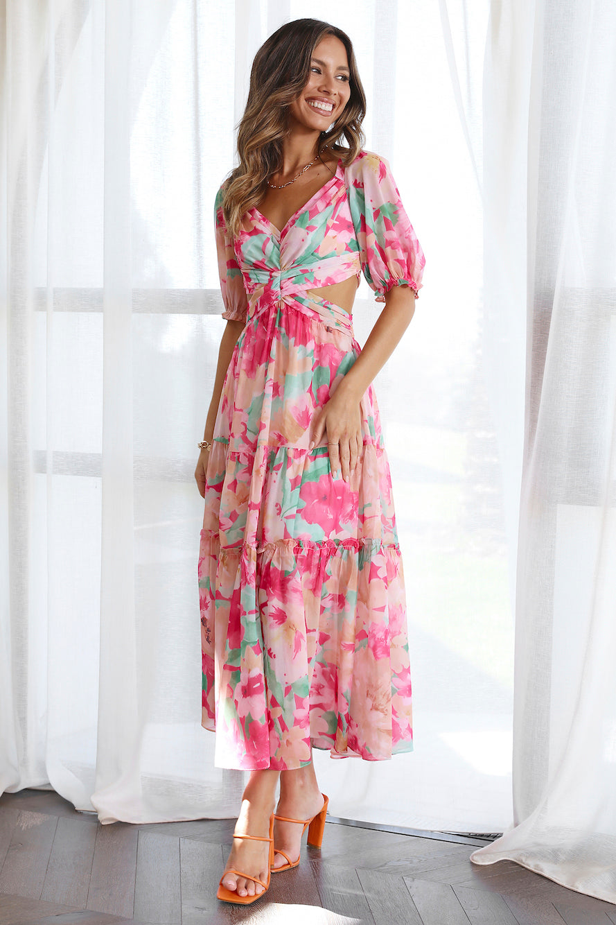 Happy Mood Maxi Dress Pink