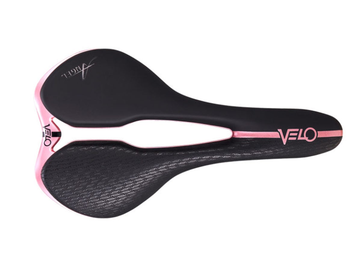 Velo Angel Rise Saddle - 143mm - Black-Pink