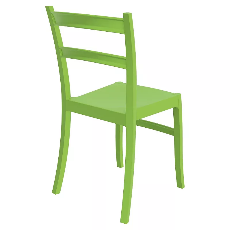 33.5 Green Solid Patio Dining Armless Chair