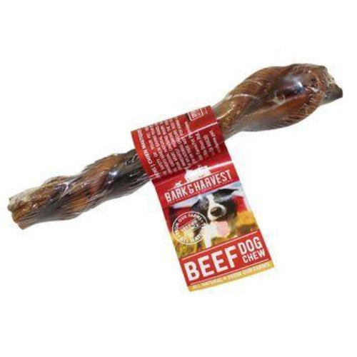 Bark  Harvest 12 Inch Beef Bully Twist Dog Chew