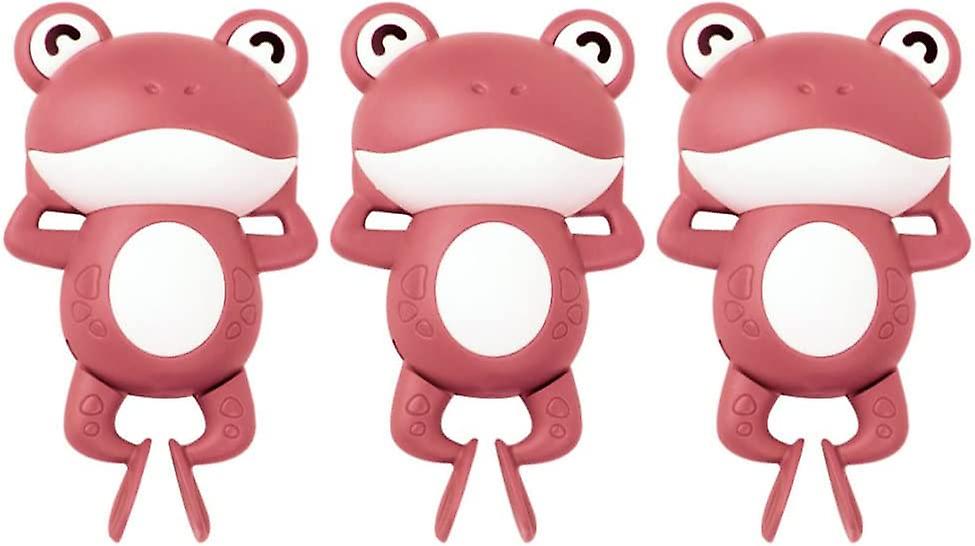 3pcs Wind Up Bath Frogs For Kids Swimming Frog Clockwork Toys Floating Bathtub Toy Kids Water Bathtime Fun Red