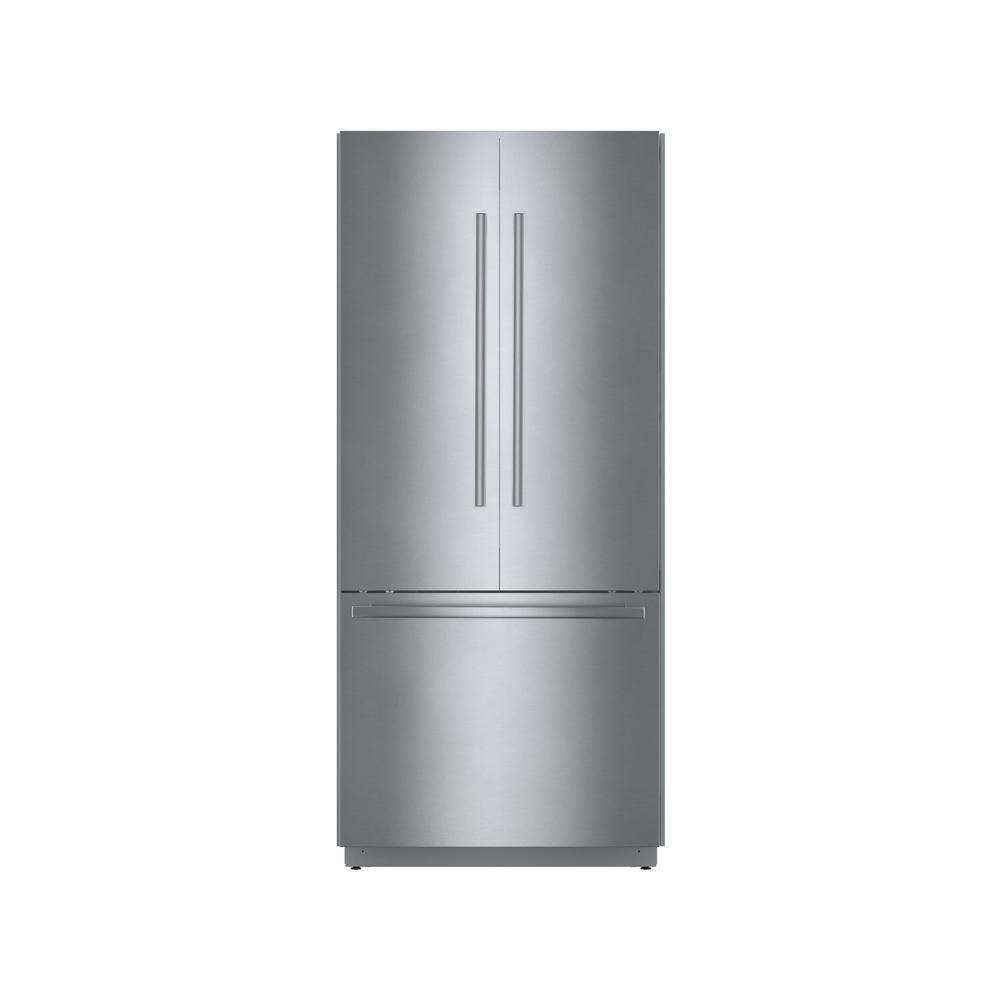 Bosch Benchmark Benchmark Series 36 in. W 19.4 cu. ft. Built-In Smart French Door Refrigerator in Stainless Steel Counter Depth B36BT935NS