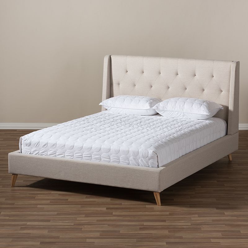 Baxton Studio Adelaide Tufted Platform Bed