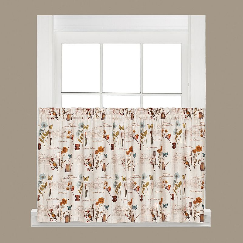 Saturday Knight， Ltd.  2-pack Le Jardin Tier Curtains