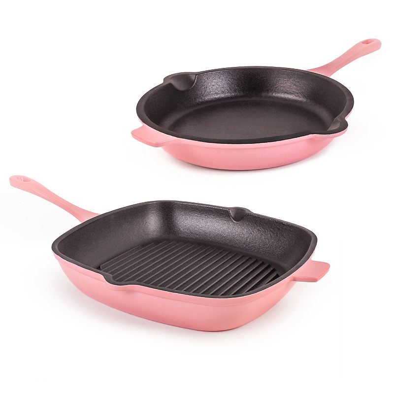 BergHOFF Neo 2-pc. Cast-Iron Frypan and Grill Pan Set