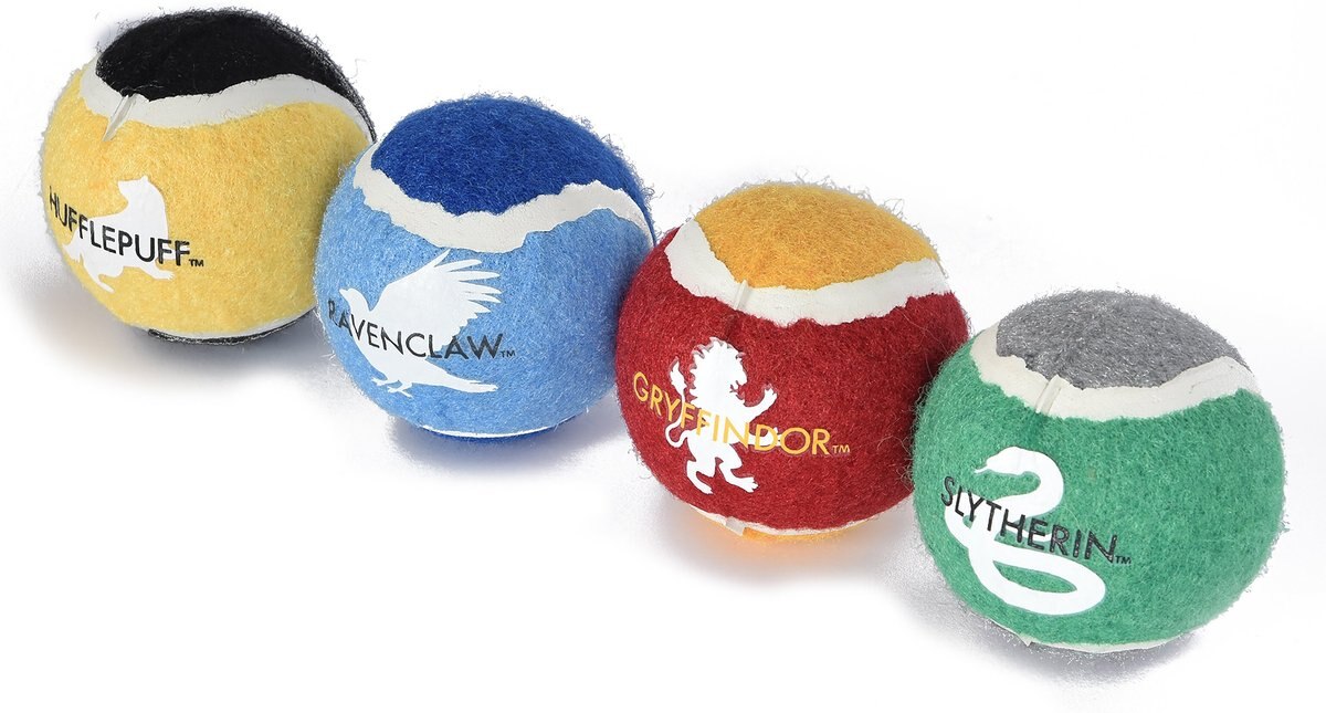 Fetch For Pets Harry Potter 4PK Hogwarts Pride Tennis Ball Dog Toy