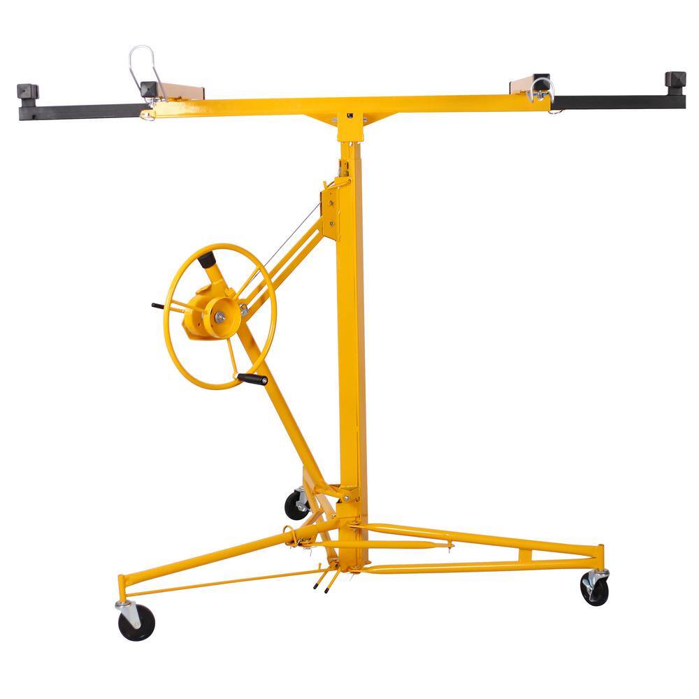 Runesay Drywall Lift Panel 11 ft. Lift Drywall Panel Hoist Jack Lifter in Yellow CON-CRET-10