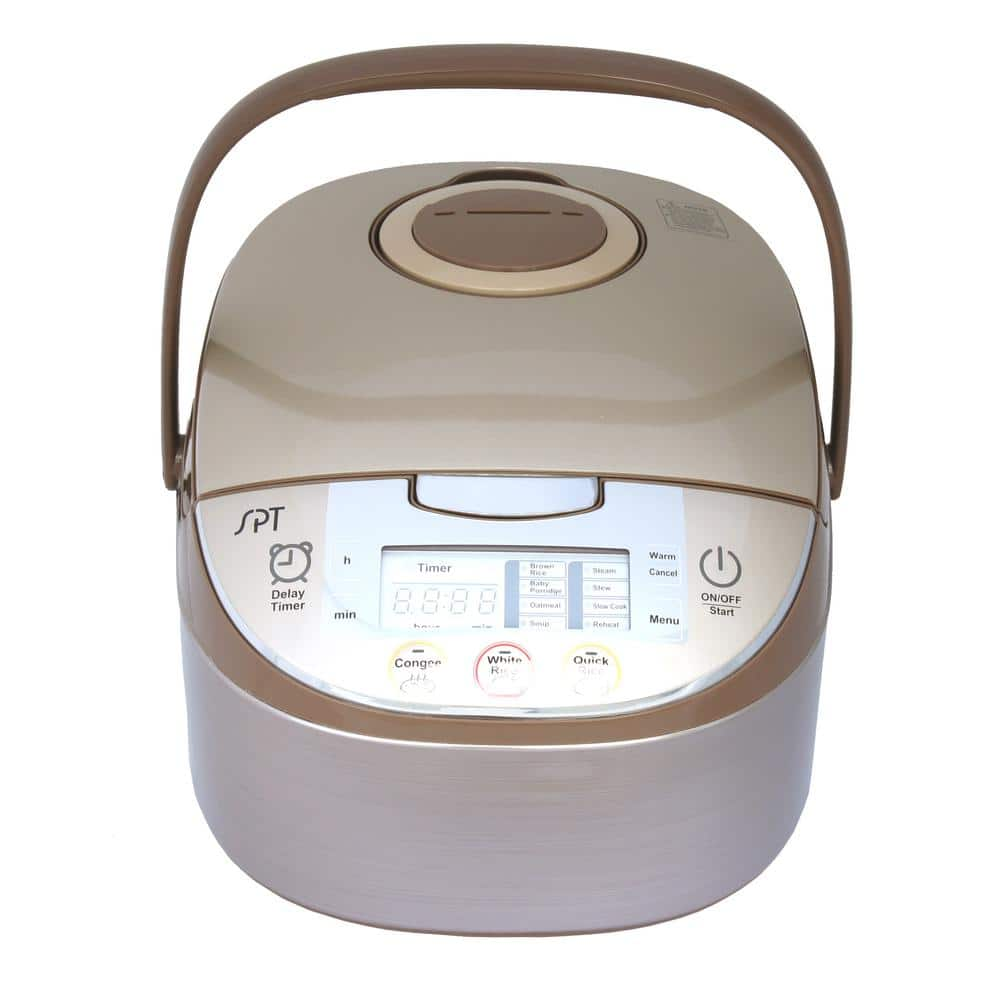 SPT 10-Cup Bronze Rice Cooker with 3-Quick Selects and 8-Settings RC-1808