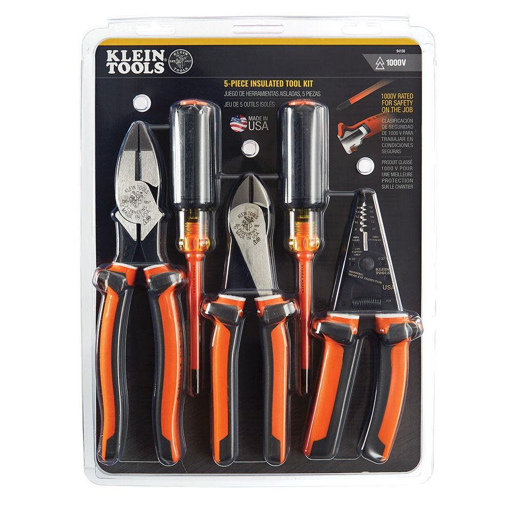 Klein Tools 1000V Insulated Tool Kit - 5-Piece 94130 from Klein Tools