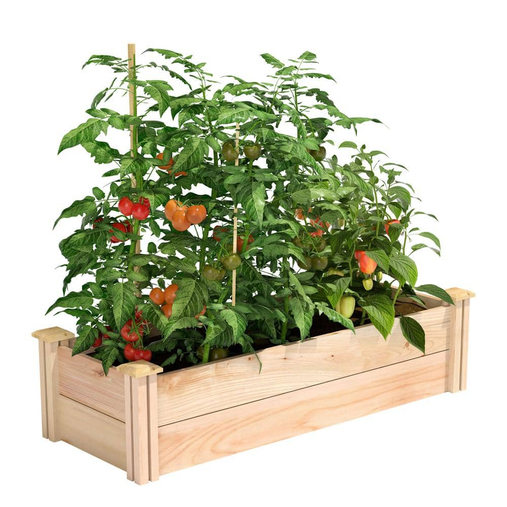 Greenes Fence 16 in. x 4 ft. x 11 in. Premium Cedar Raised Garden Bed RC164812P