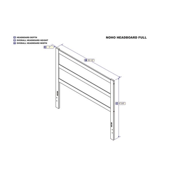 NoHo Full Headboard in White - - 35356445