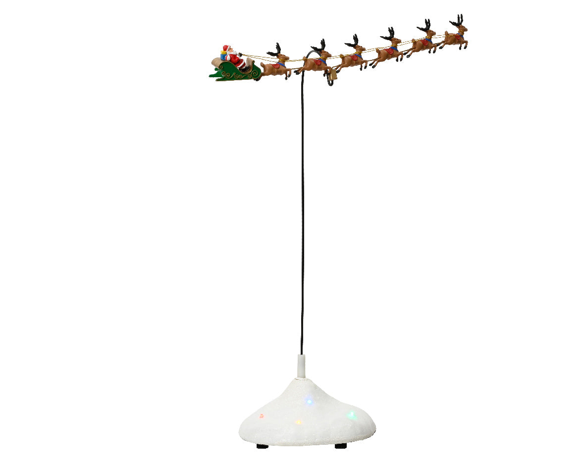 19 Multi LED Santa Flying Reindeers