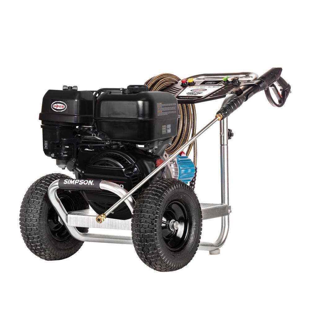 SIMPSON Aluminum 4400 PSI at 4.0 GPM CRX 420 with CAT PUMPS Cold Water Professional Gas Pressure Washer ALH4440-S