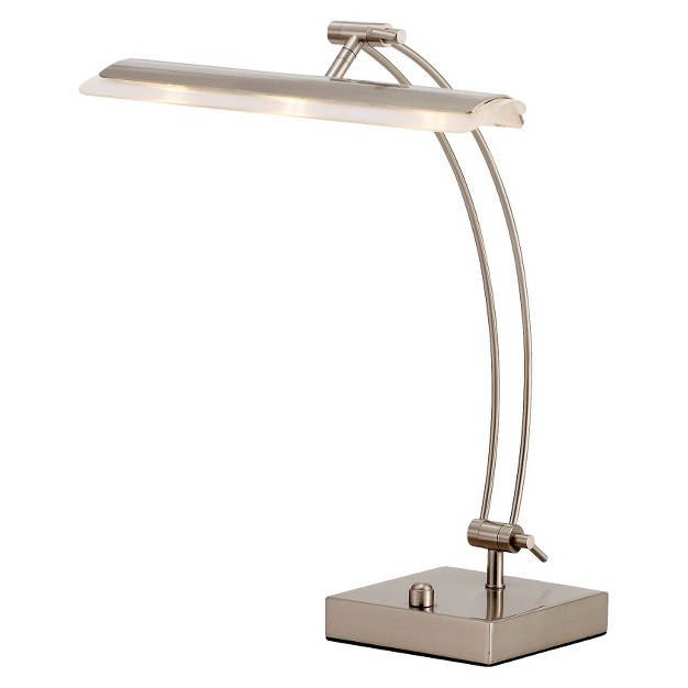 X 19 quot Esquire Desk Lamp includes Led Light Bulb Silver Adesso