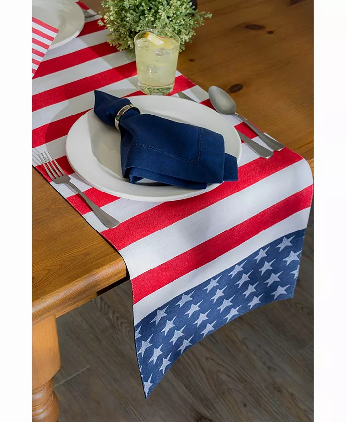 Design Imports Stars and Stripes Table Runner 14 X 54