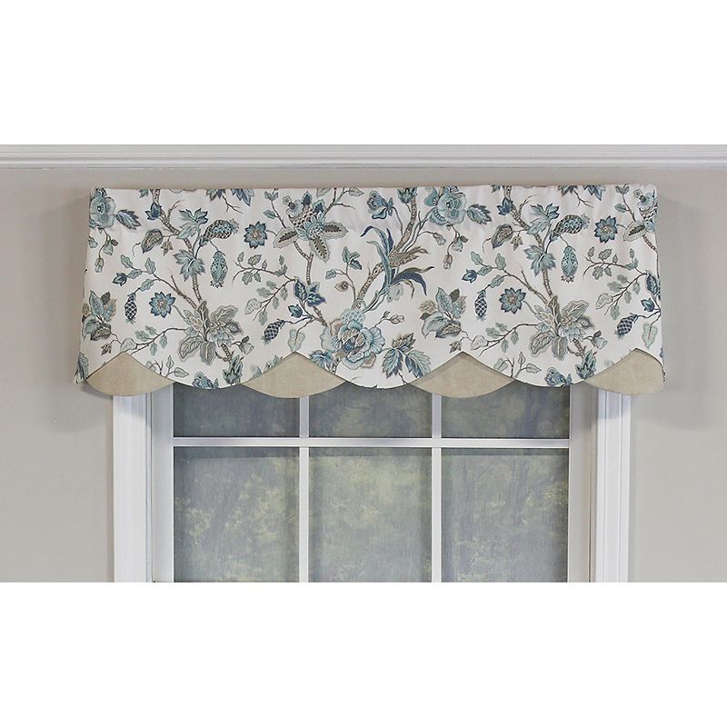 RLF Home Gianna Petticoat Valance Rod Pocket， Contrast Bottom fabric