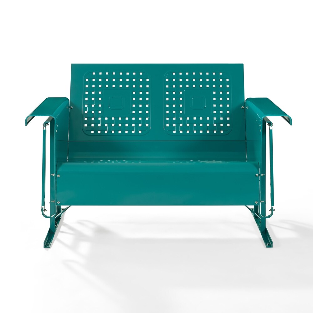 Bates Turquoise Loveseat Glider