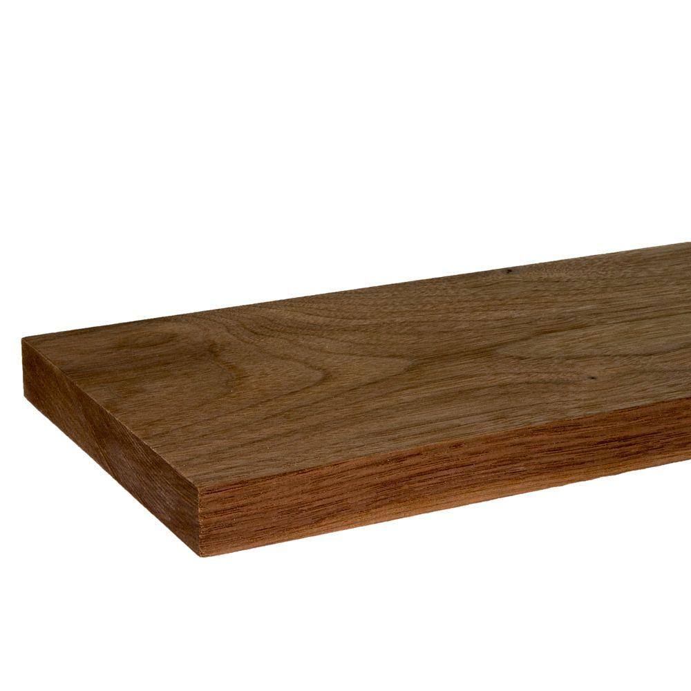 Builders Choice 1 in. x 6 in. x 6 ft. S4S Walnut Board (2-Pack) W1601066XX