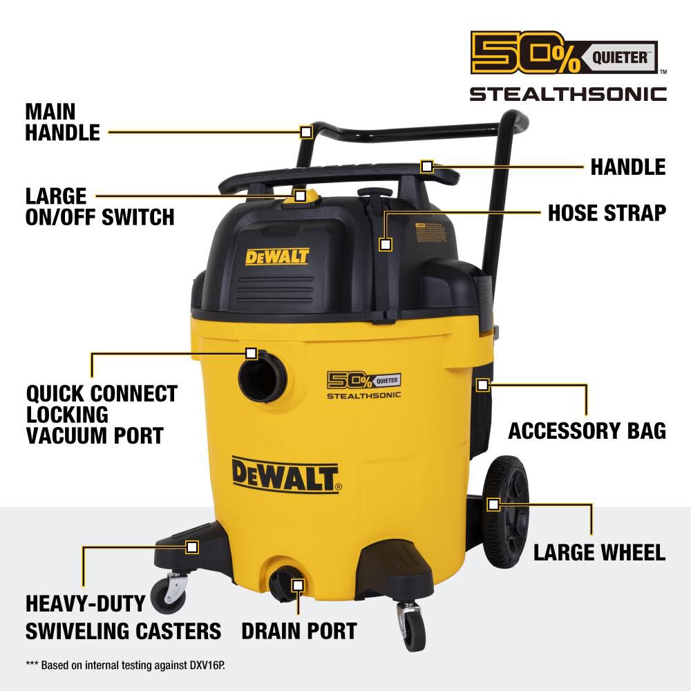 DEWALT 16 Gallon Stealth Sonic Wet/Dry Vacuum DXV16P-QTA from DEWALT