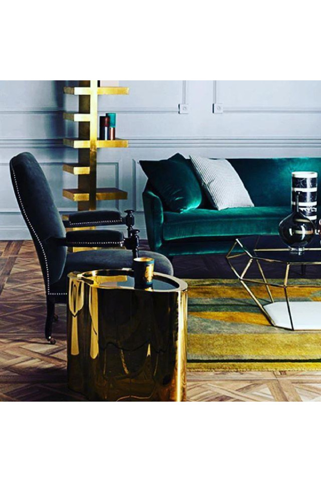 Gold  ampBlack Side Table  Eichholtz Gibbons   Contemporary   Side Tables And End Tables   by Oroa   Distinctive Furniture  Houzz