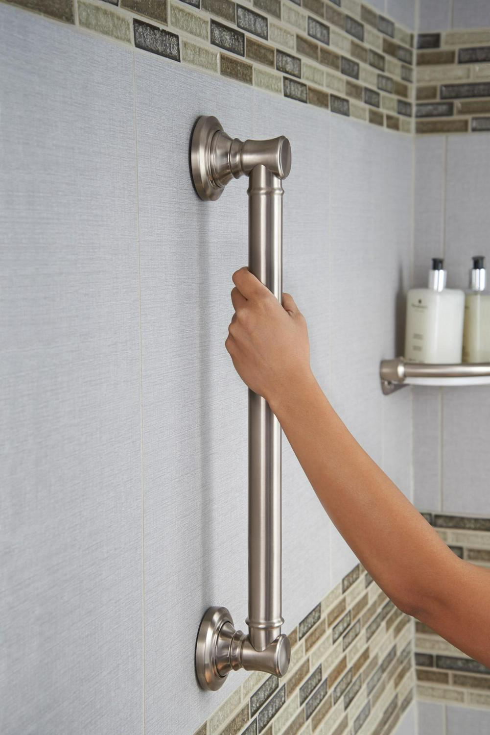 Delta BathSafety 18 Traditional Decorative ADA Grab Bar in Stainless