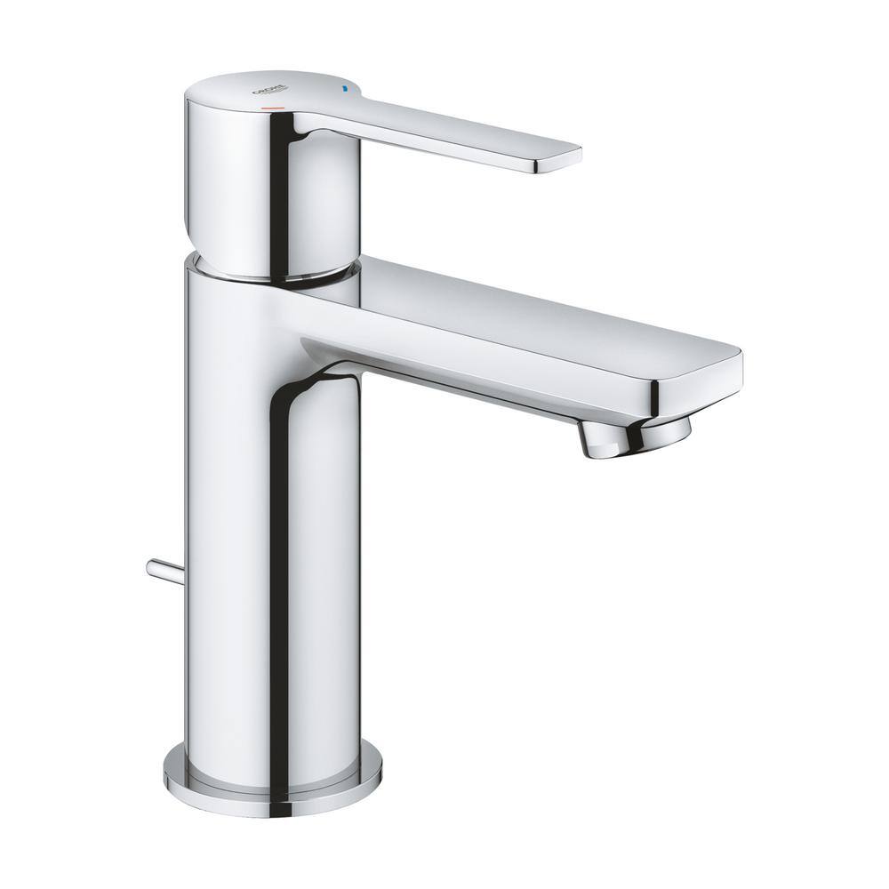 GROHE Lineare Single Hole Single-Handle XS Bathroom Faucet with Drain Assembly in StarLight Chrome 2382400A