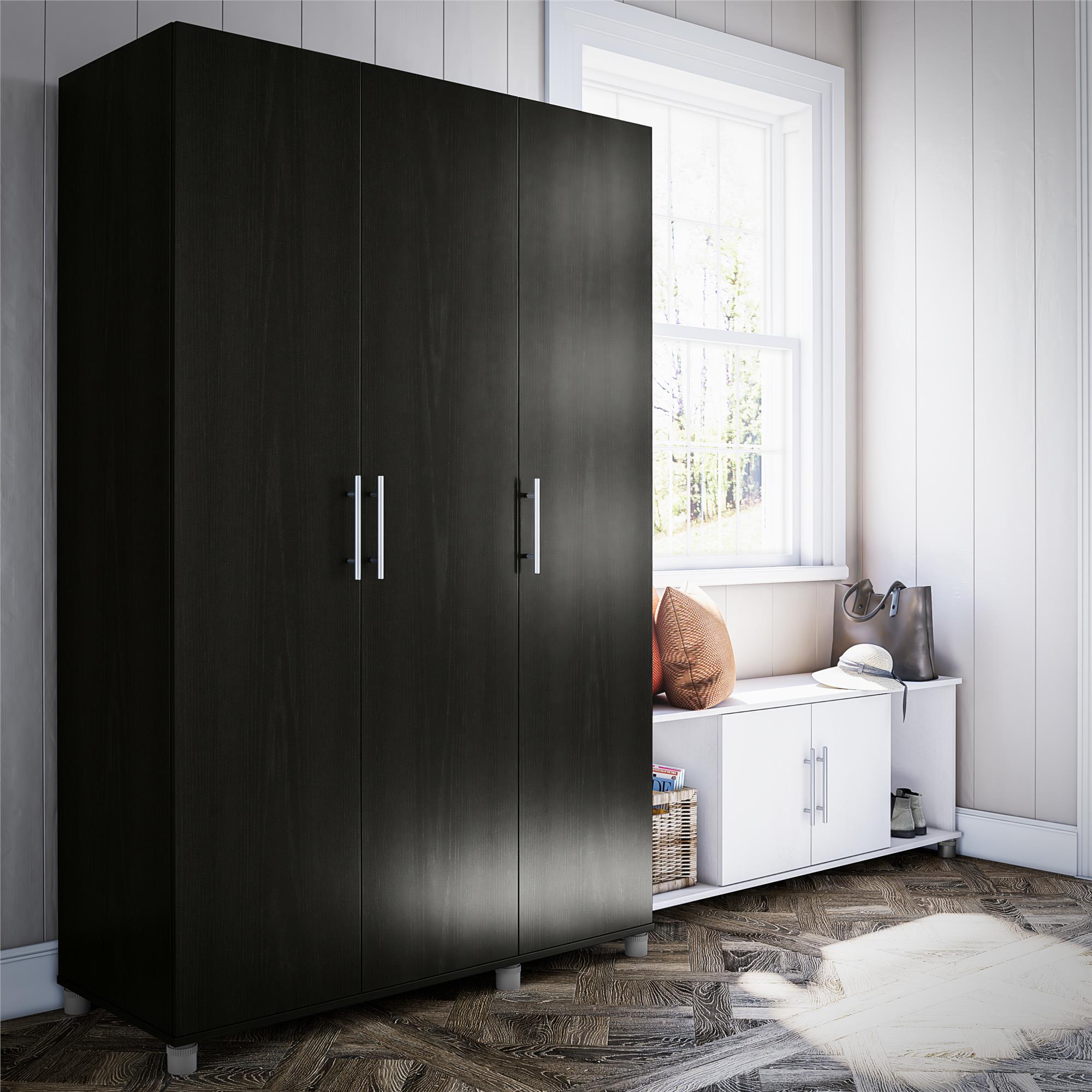 Systembuild Evolution Westford 3 Door Wardrobe, Black Oak