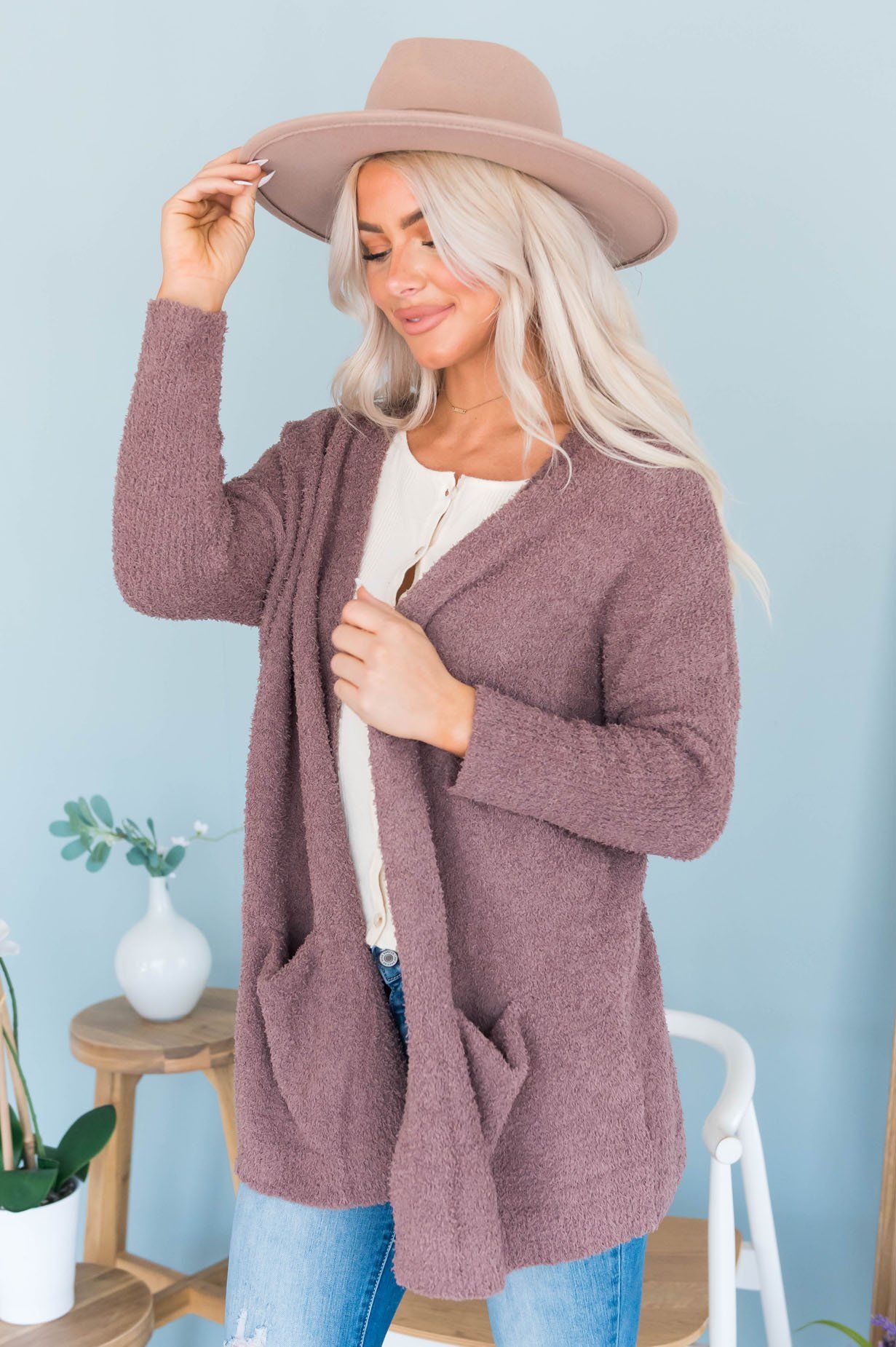 Warm & Fuzzy Modest Cardigan