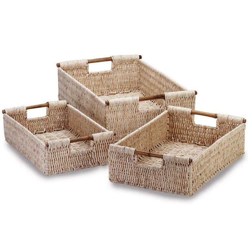 Actifo Nesting Corn Husk Basket Set