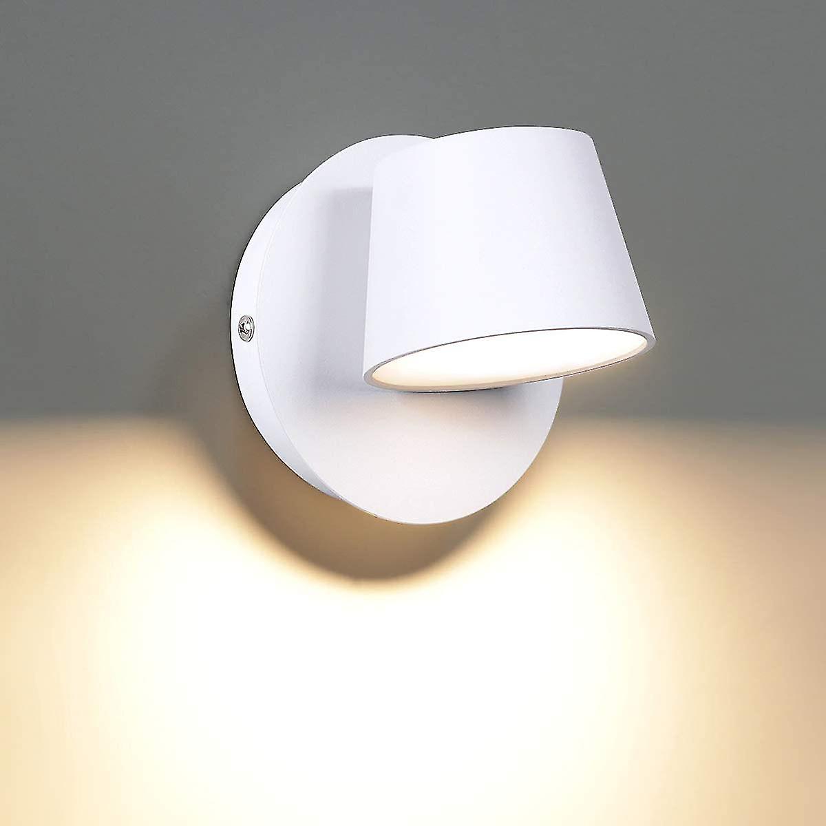 Modern Led Wall Light Reading Wall Light 350 Swivel Nordic Style Led Wall Spot Light Indoor Wall Lamp For Bedroom Living Room Staircase Hallway， Whit