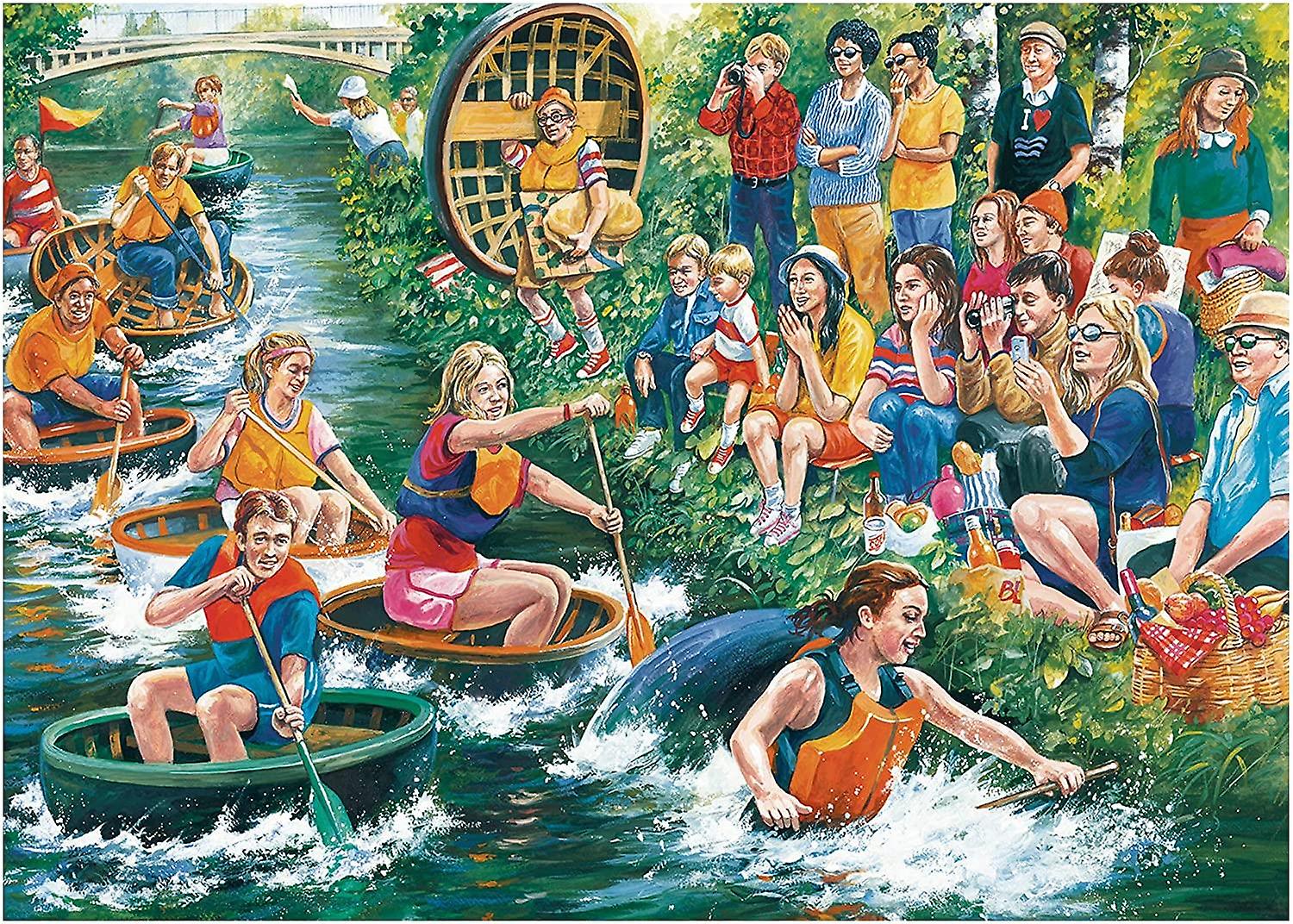 Falcon Deluxe The Coracle Regatta Jigsaw Puzzle (1000 Pieces)