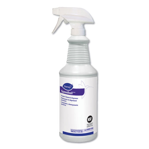 Diversey Speedball Heavy-Duty Cleaner | Citrus， Liquid， 1qt. Spray Bottle， 12